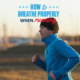 Runner runs in cold weather gear. Text on design reads How to Breathe Properly When Running. Learn more at http://im8.22e.myftpupload.com/breathe-properly-when-running/
