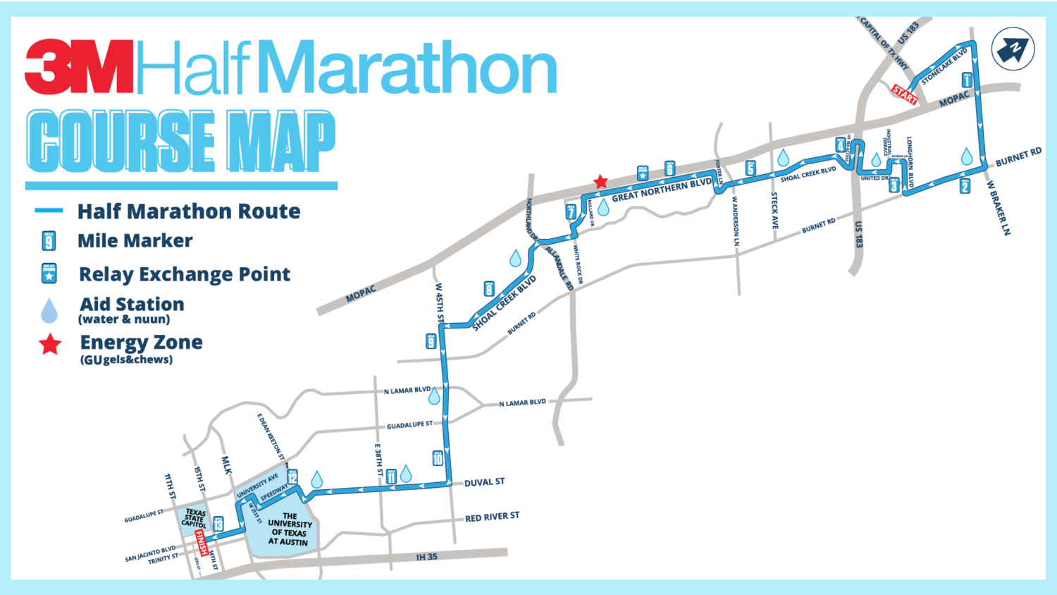 Course & Elevation - 3M Half Marathon